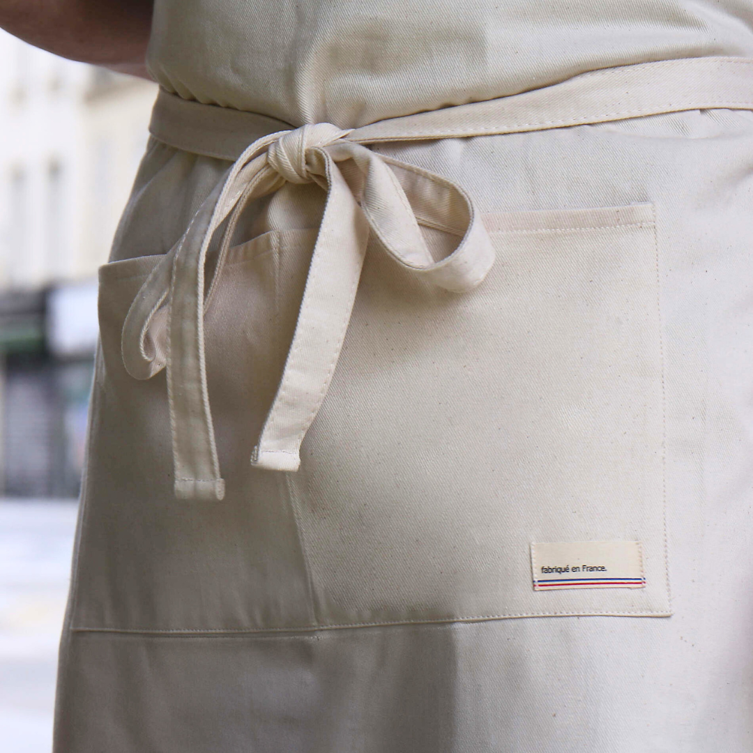 Tablier de cuisine beige